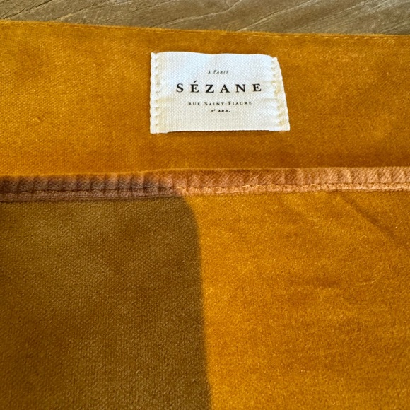 Sezane Velvet Cosmetic Bag in Mustard - Picture 6 of 6